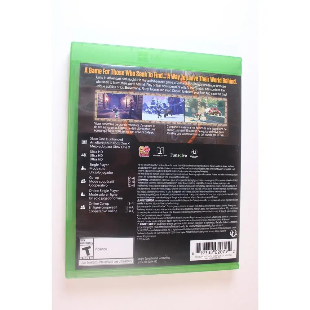 Jumanji: The Video Game (Microsoft Xbox One) Authentic, Tested/works